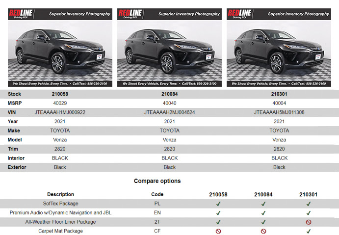 Redline New Car Package