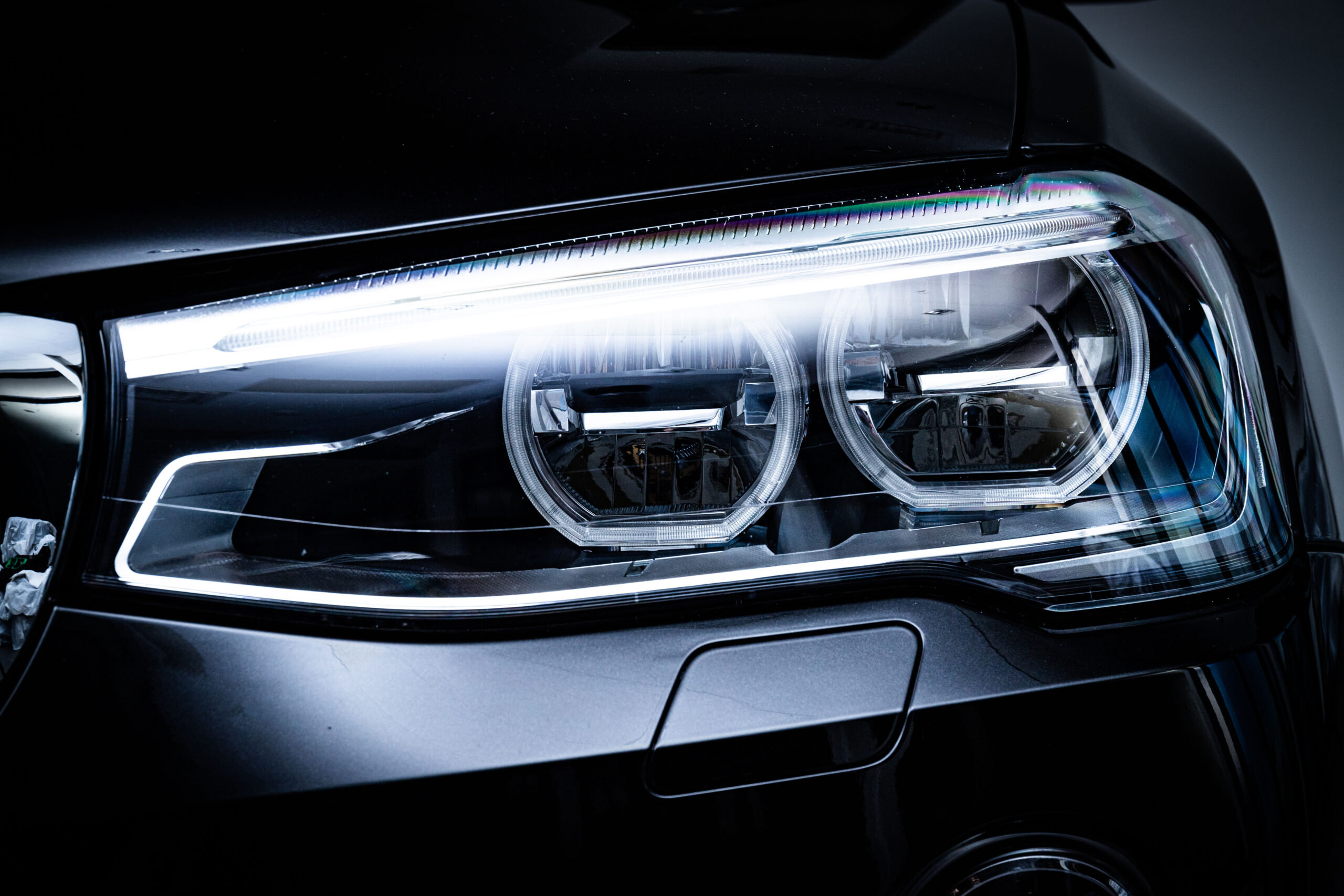 Car Headlight Up Close