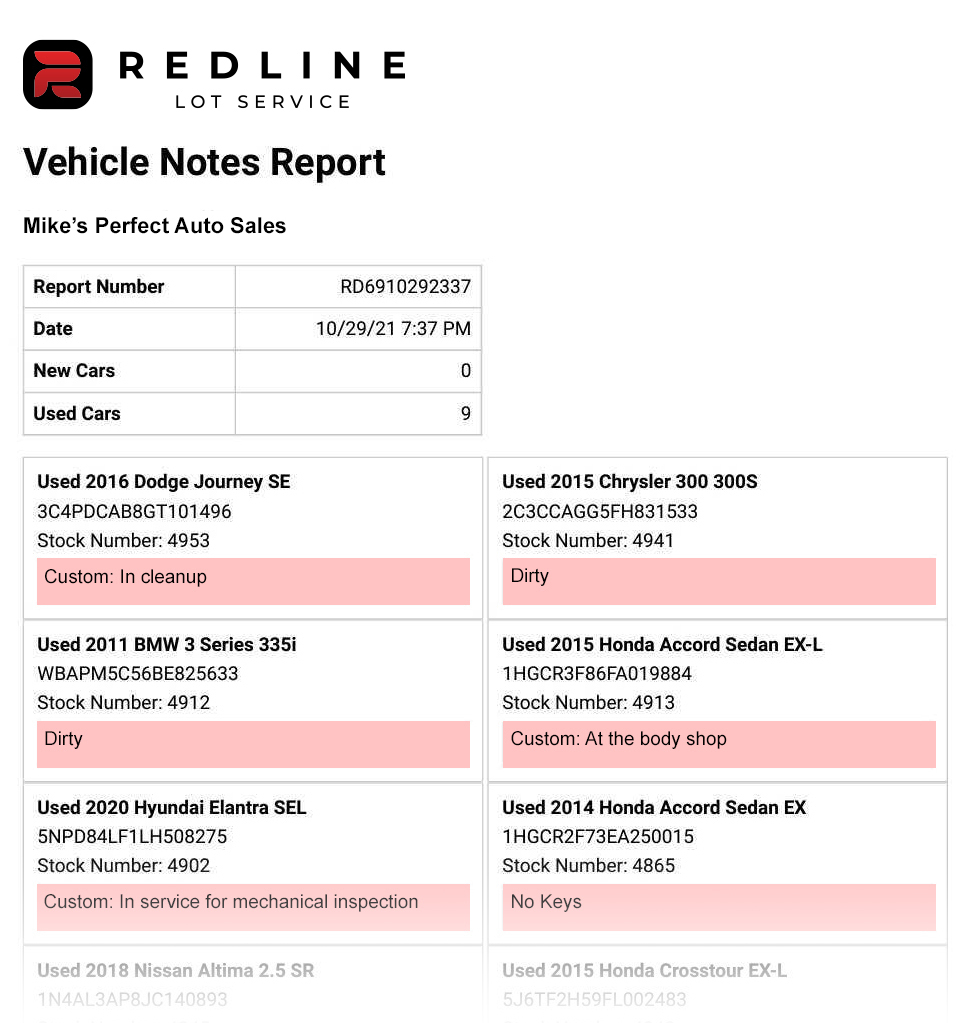 redline digital missing photo reports